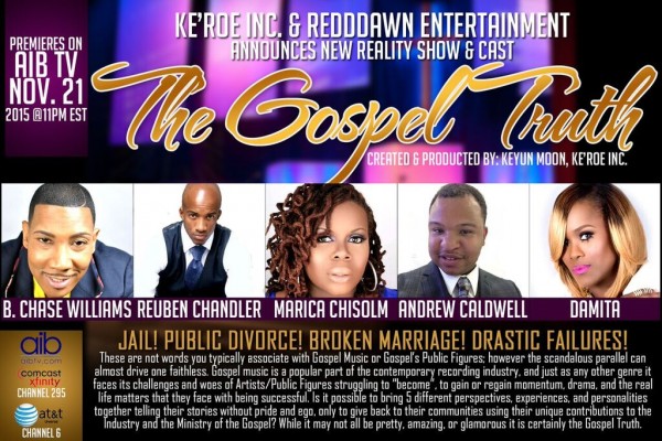 The Cast of the new reality show "The Gospel Truth," B. Chase Williams, Reuben Chandler, Marica Chisolm, Andrew Caldwell and Damita. 