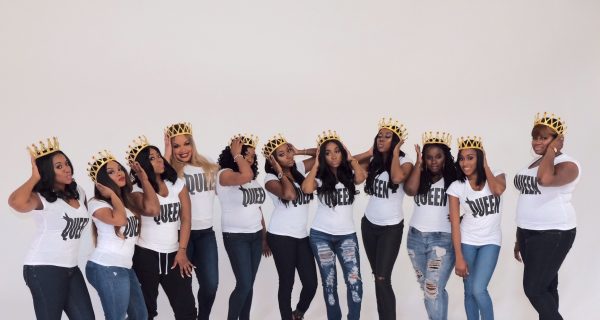 10 Queens and The Queen Bee, Ky'Asia Walker (Center), strike a pose for this groundbreaking photo shoot and documentary. 