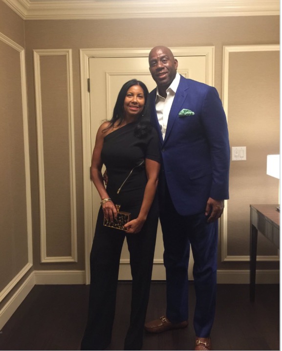 Magic and Cookie Johnson was at The White House to celebrate President Obama's 55th Birthday 