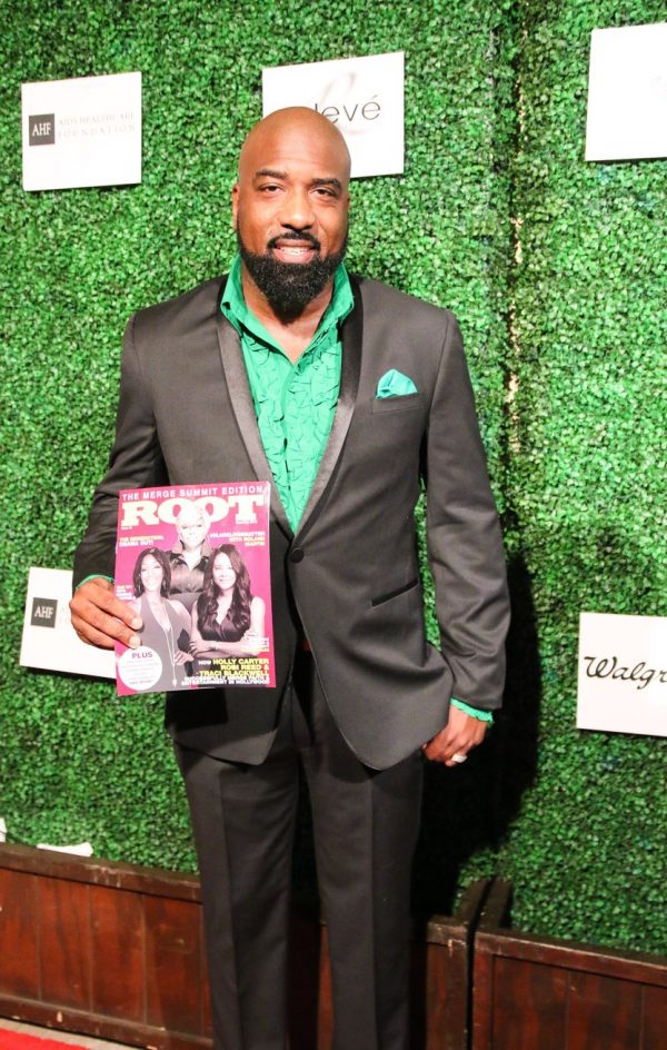 Editor-In-Chief of Root Magazine, Hasan James, on the red carpet. Root was the official magazine for Merge 2016